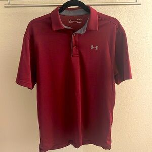 Under Armour heatgear burgundy 3 button polo